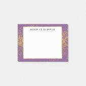 Post-it® Points Confetti en or violet (Devant)
