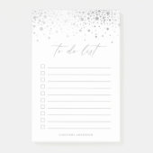 Post-it® Points Confetti Faux Argent Chic Personnalisés (Devant)