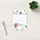 Post-it® Points d'aquarelle de coccinelles (Bureau)