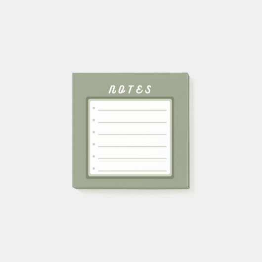 Post-it® Points de balle mignonnes verts Sage  (Devant)