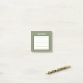 Post-it® Points de balle mignonnes verts Sage  (Sur un bureau)