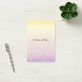 Post-it® Points de confettis Bokeh jaune violet blanc (Bureau)