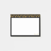 Post-it® Points dorés sur fond noir (Devant)