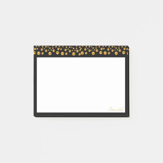Post-it® Points dorés sur fond noir (Devant)