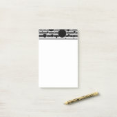 Post-it® Points et rayures noirs et blancs (Sur un bureau)