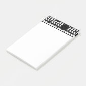 Post-it® Points et rayures noirs et blancs (Incliné)
