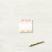 Post-it® Points Modernes,Confettis,Fleurs - Personnalisé (Sur un bureau)