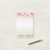 Post-it® Points Modernes,Confettis,Fleurs - Personnalisé (Sur un bureau)