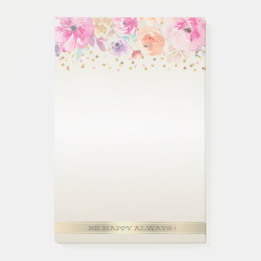 Post-it® Points Modernes,Confettis,Fleurs - Personnalisé (Devant)