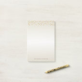 Post-it® Points Modernes Dorés, Confettis - Personnalisés (Sur un bureau)