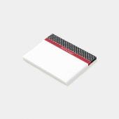 Post-it® Points noirs et blancs Monogramme de prénom Cranbe (Incliné)