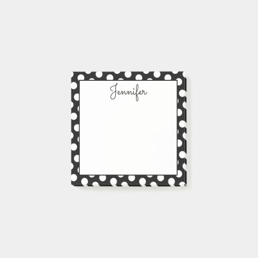 Post-it® Points noirs et blancs personnalisés (Devant)