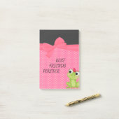 Post-it® Points polka, Grenouille mignonne - Message motiva (Sur un bureau)