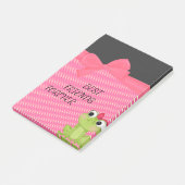 Post-it® Points polka, Grenouille mignonne - Message motiva (Incliné)