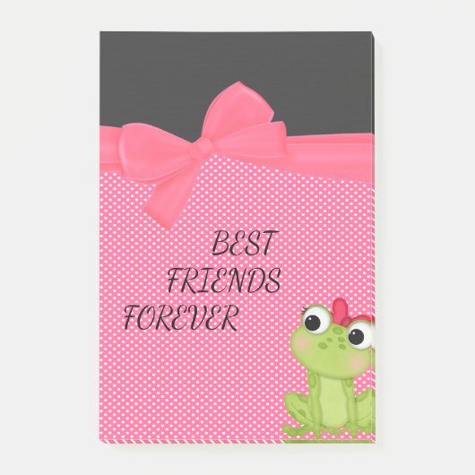 Post-it® Points polka, Grenouille mignonne - Message motiva (Devant)