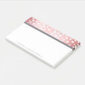 Post-it® Points roses d'or | Notes postales personnalisées (Incliné)