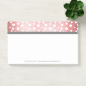 Post-it® Points roses d'or | Notes postales personnalisées (Bureau)