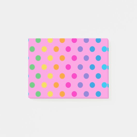 Post-it® pois arc-en-ciel (Devant)
