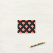 Post-it® Pois coralliens vivants sur noir (Sur un bureau)