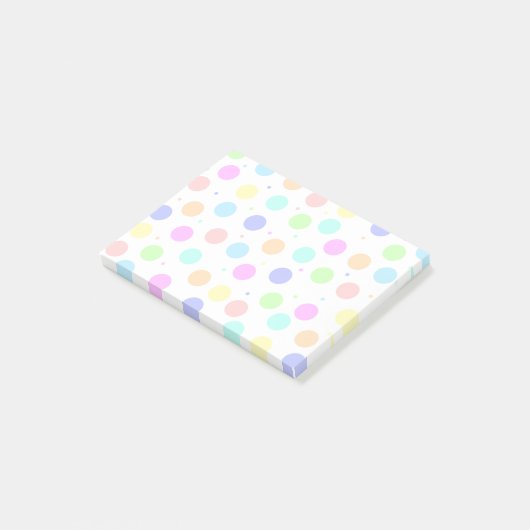 Post-it® Pois de couleur claire (Incliné)