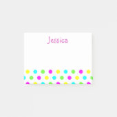 Post-it® Pois drôle sur les notes de post-it nommées Girly (Devant)