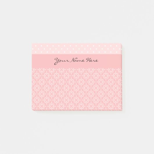 Post-it® Pois rose et blanc mignon (Devant)