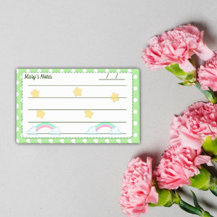 Post-it® Pois verts, étoiles mignonnes et arcs-en-ciel 10"
