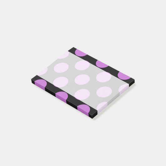 Post-it® Pois violets, Motif à points Polka, points, pointi (Incliné)