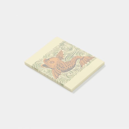 Post-it® Poisson Antique Carrelage Ancien art (Incliné)