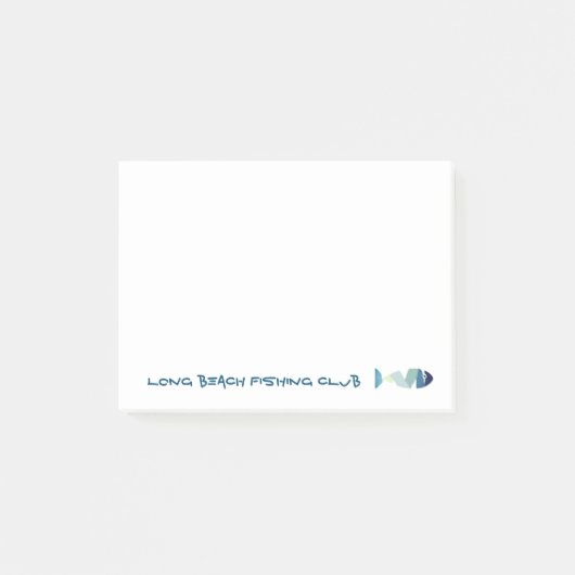 Post-it® Poisson bleu de natation Abstraite (Devant)