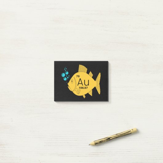 Post-it® Poisson d'or (Sur un bureau)