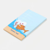 Post-it® Poisson et appât amoureux (Incliné)