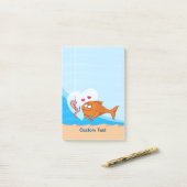 Post-it® Poisson et appât en amour (Sur un bureau)