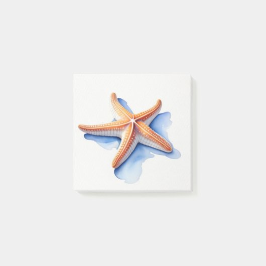 Post-it® Poisson étoilé et silhouette bleue (Devant)