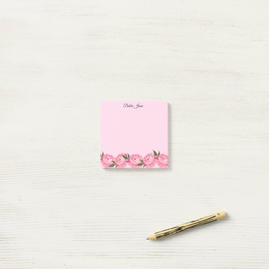 Post-it® Poisson rose post-it-notes (Sur un bureau)