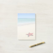 Post-it® Poisson Rouge Sur La Plage De Sable Blanc (Sur un bureau)