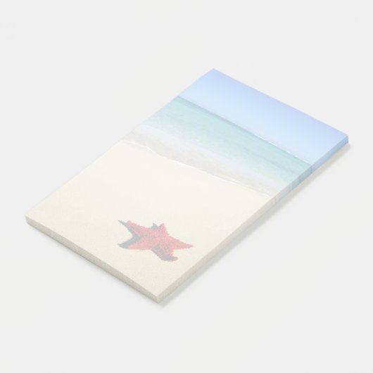 Post-it® Poisson Rouge Sur La Plage De Sable Blanc (Incliné)
