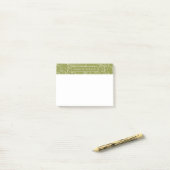 Post-it® Poivre Vert Simplement Floral Personnalisé (Sur un bureau)