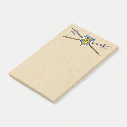 Post-it® Poléax médiévaux et bouclier (Incliné)