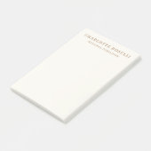 Post-it® Police Cream Gold Serif Nom Professionnel Poste (Incliné)