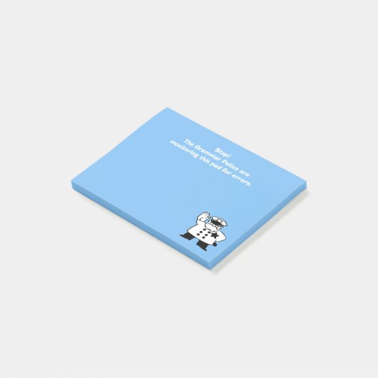 Post-it® Police faite sur commande de grammaire surveillant (Incliné)