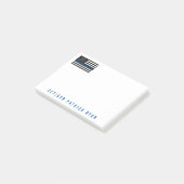 Post-it® Police Mince Ligne Bleue Drapeau Américain Ajouter (Incliné)