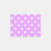 Post-it® Polka blanche croise sur lilas (Devant)