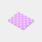 Post-it® Polka blanche croise sur lilas (Incliné)