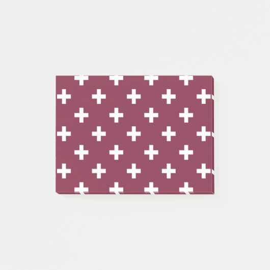 Post-it® Polka blanche croise sur mûrier (Devant)