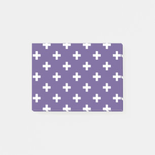 Post-it® Polka blanche croise sur ultra violet