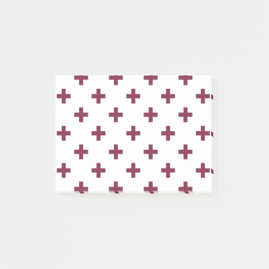 Post-it® Polka de mûre croise sur blanc (Devant)