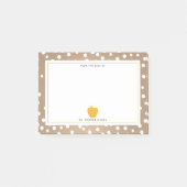 Post-it® Polka Dot + Teacher de pomme jaune (Devant)