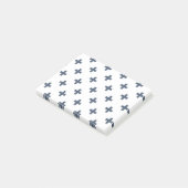 Post-it® Polka gris-bleu croise sur blanc (Incliné)