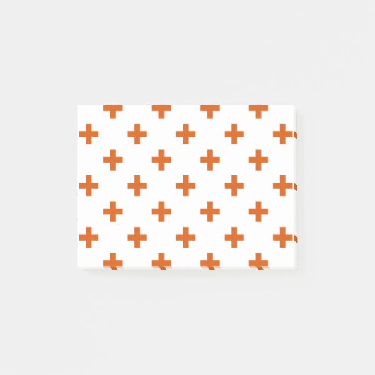 Post-it® Polka orange croise sur blanc (Devant)